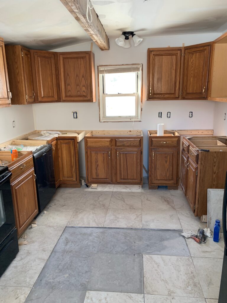 Tile flooring installed
BB Remodeling, LLC.,
kitchen after remodeling Kitchen remodeling, kitchen renovation, cabinets, drywall repair, tile bask splash,back splash installation, plumbing, faucet 